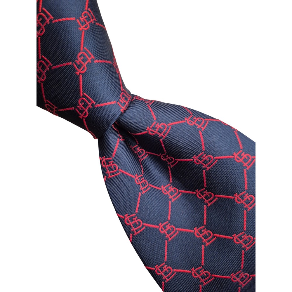 Eagles Wings St Louis Cardinals MLB Team Silk Tie Navy Blue Red Logo Pattern